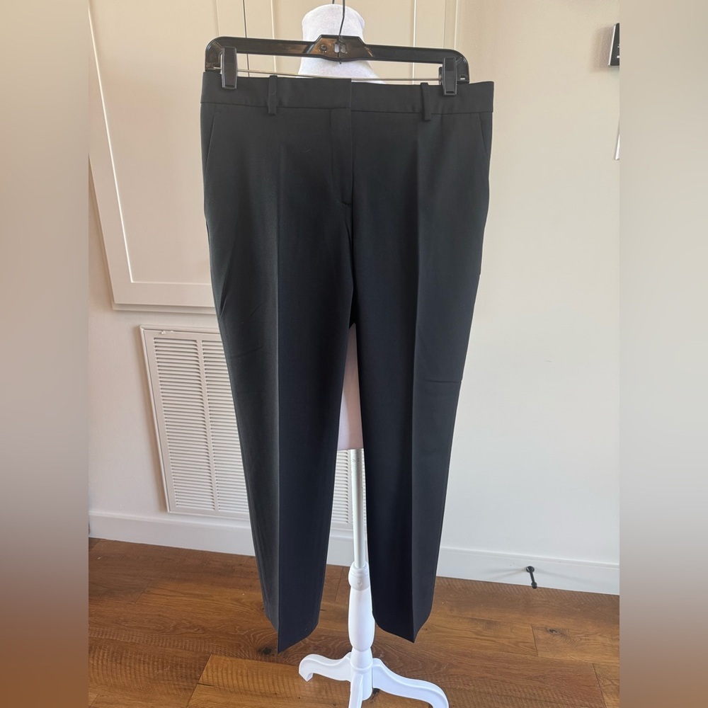 NWT Theory Treeca 2 Good Wool Classic Suit Cropped Tailored Black Pant 6 Medium - Picture 6 of 10